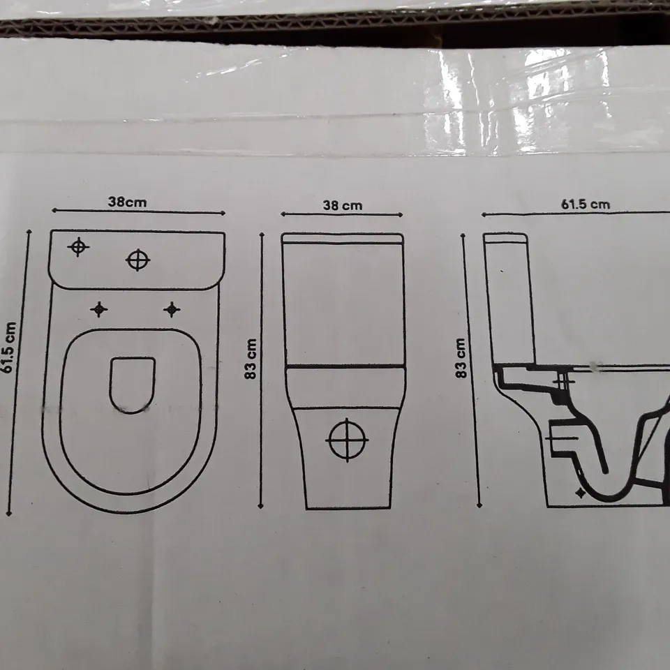 BOXED GOODHOME MALO RIMLESS CLOSE COUPLED TOILET  