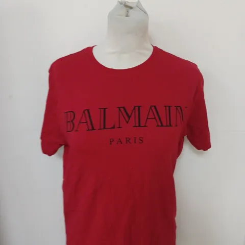 BALMAIN PARIS SLOGAN T-SHIRT SIZE S