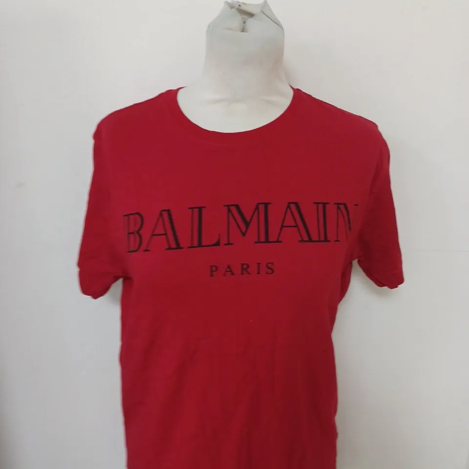 BALMAIN PARIS SLOGAN T-SHIRT SIZE S