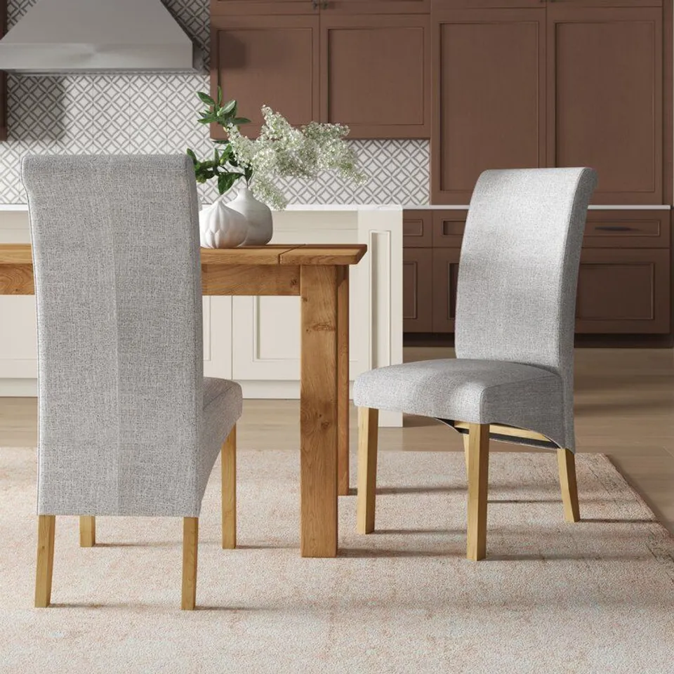 2 DONATO UPHOLSTERED DINING CHAIRS 