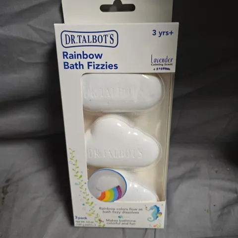 DR TALBOT'S RAINBOW BATH FIZZIES – LAVENDER SCENT, 3 PACK