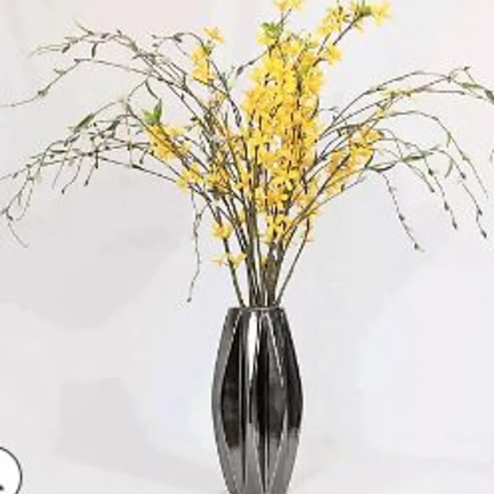OUTLET PEONY FORSYTHIA & PUSSY WILLOW IN A TALL BRONZE POT