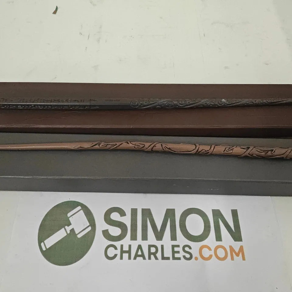 LOT OF 2 BOXED HARRY POTTER THEMED  WANDS - INCLUDES HERMIONE GRANGER AND SIRIUS BLACK