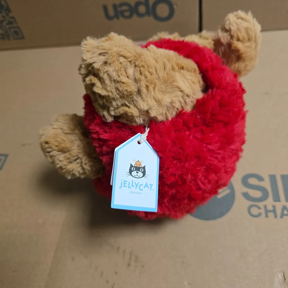 JELLYCAT LONDON - MY NAME IS  STRAWBERRY BARTHOLOMEW BEAR PLUSH TOY 