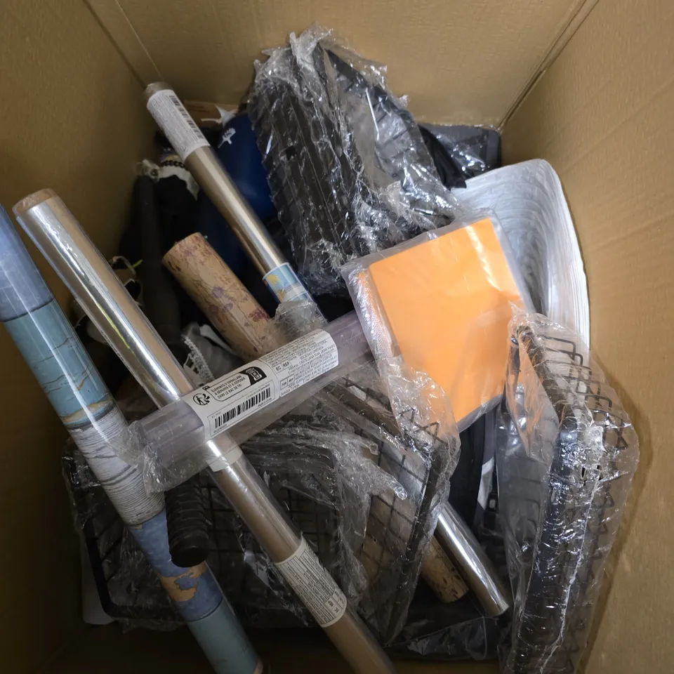 BOX OF APPROXIMATELY 12 ASSORTED HOUSEHOLD ITEMS TO INCLUDE - CUSHION - PERSIL COLOUR PROTECT - GEAR4MUSIC CYMBAL MUTE - ETC