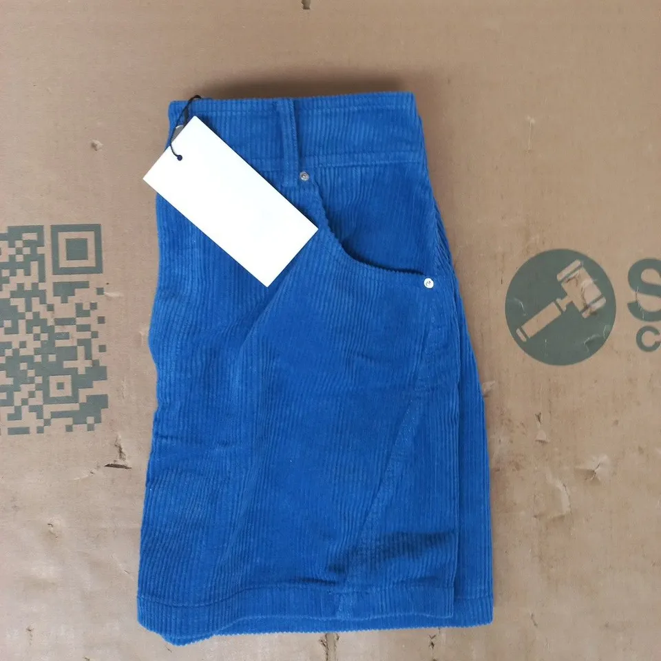 ZARA CORD MINI SKIRT IN ROYAL BLUE SIZE UK SMALL
