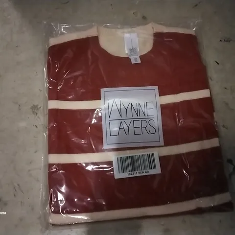 BOX OF 18 WYNEE LAYERS RED & WHITE SWEATERS SIZE XS