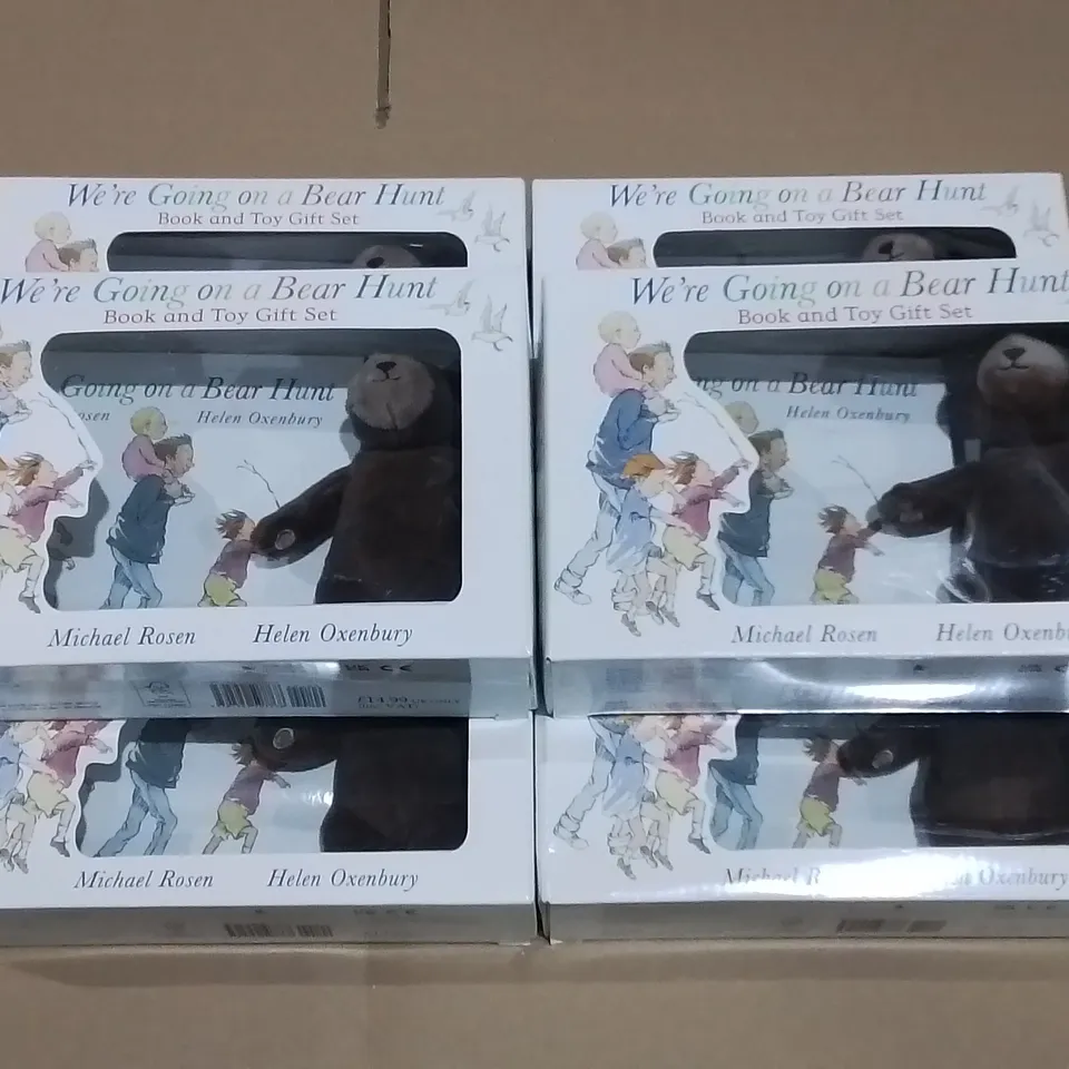 LOT OF 6 BRAND NEW WERE GOING ON A BEAR HUNT BOOK AND TOY SETS