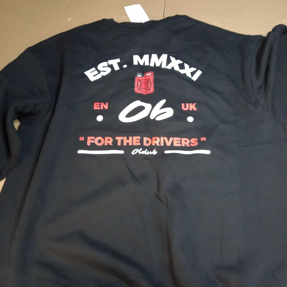 H&M 'FOR THE DRIVERS' BLACK JUMPER - UK L