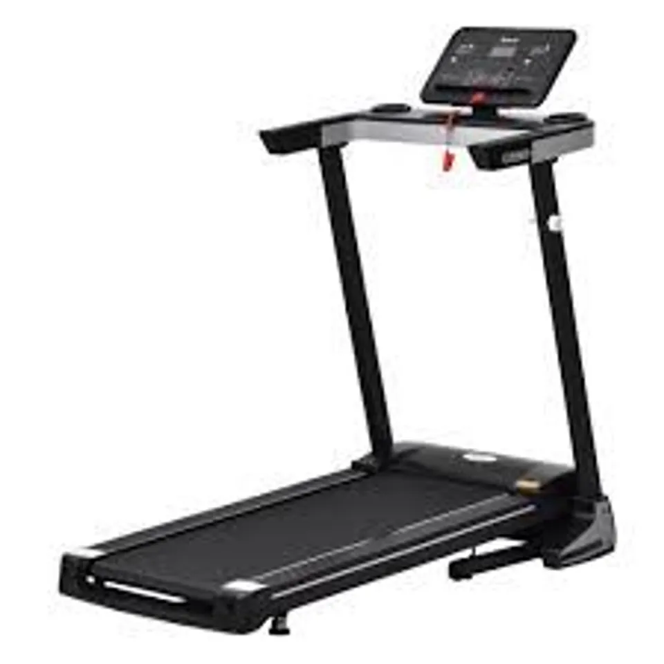 BOXED HOMCOM FOLDING TREADMILL FOR HOME MOTORISED RUNNING MACHINE W/ LCD DISPLAY - BLUE