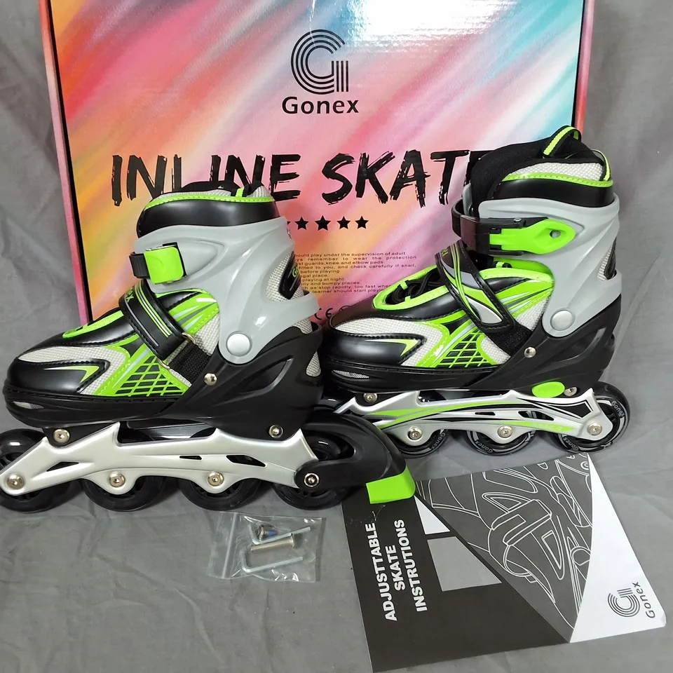 BOXED GOMEX ONLINE SKATES IN GREEN/BLACK - UK 13 - 3