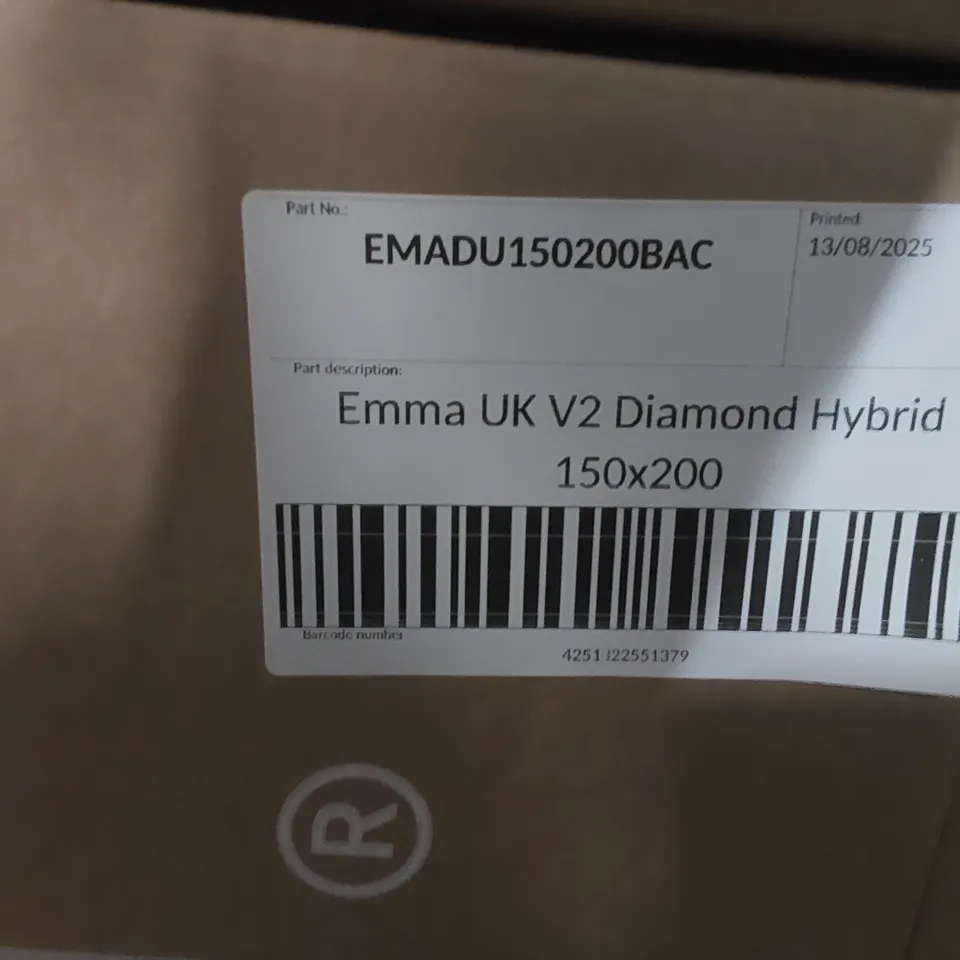 BRAND NEW BOXED EMMA UK V2 DIAMOND HYBRID 150 x 200CM KING SIZE MATTRESS 