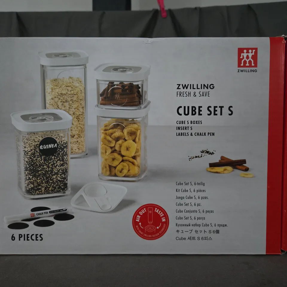 BOXED ZWILLING FRESH & SAVE CUBE STORAGE SET