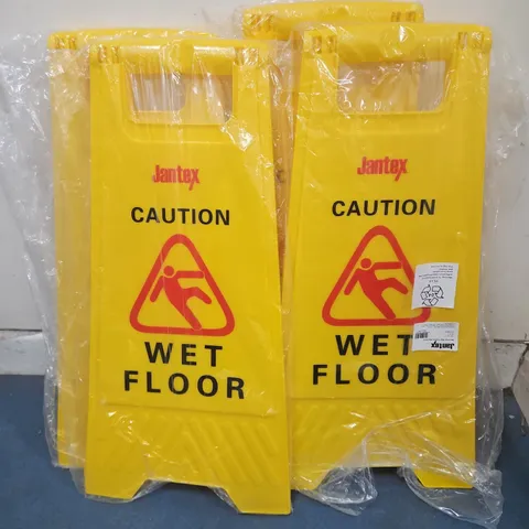 JANTEX WET FLOOR SIGN (PACK OF 4) – YELLOW