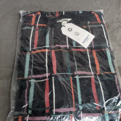 SEASALT CORNWALL  SHORE FORAGING TUNIC – ROCK CHECK ONYX, UK 16