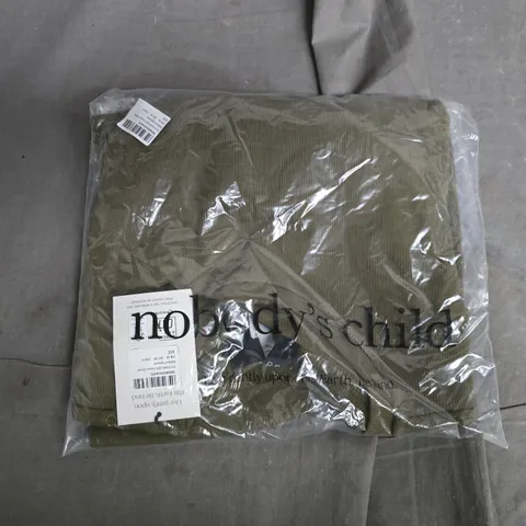 BAGED NOBODYS CHILD JERSEY GREEN RIBBED SPENCER - UK 10