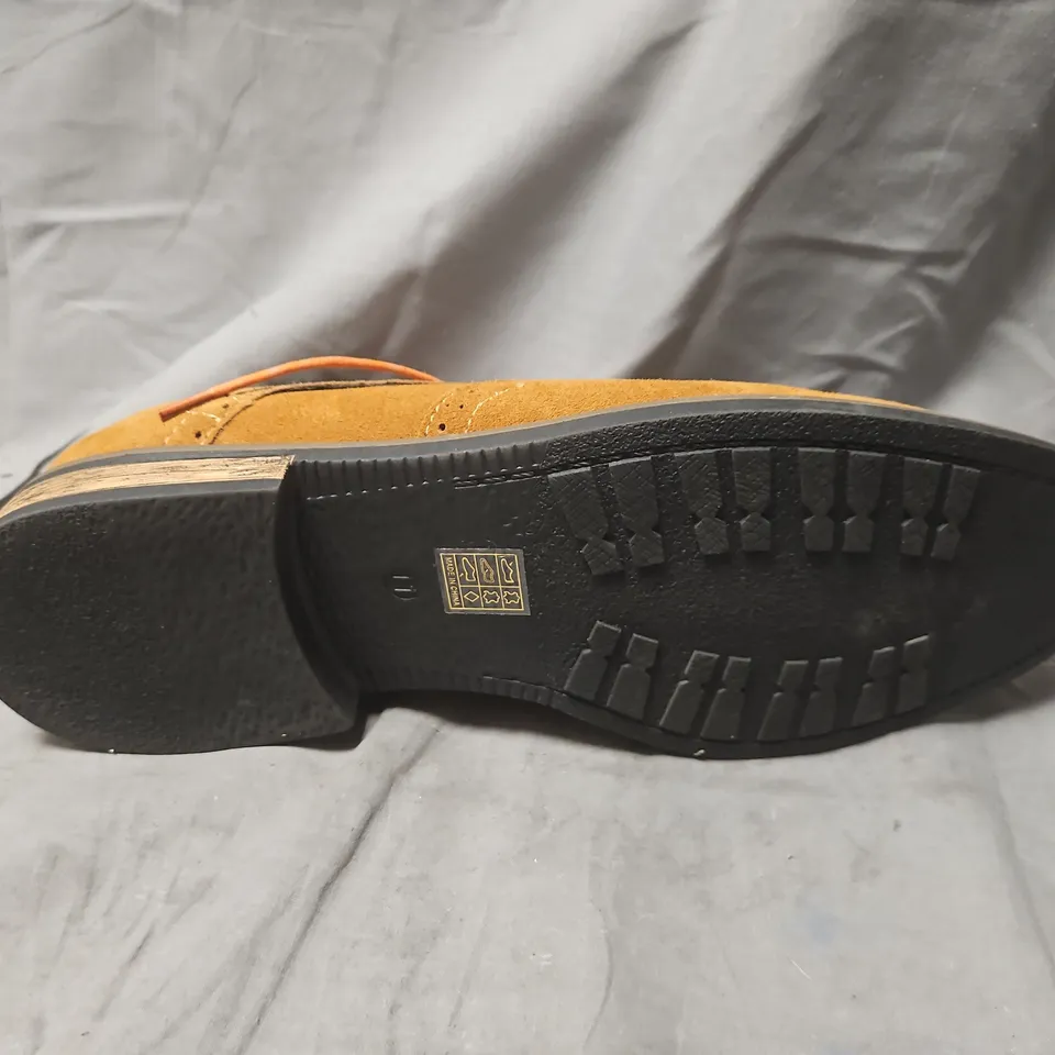 BRUNO MARC NEW YORK MEN'S TAN SUEDE WINGTIP BROGUE SHOES - UK 10