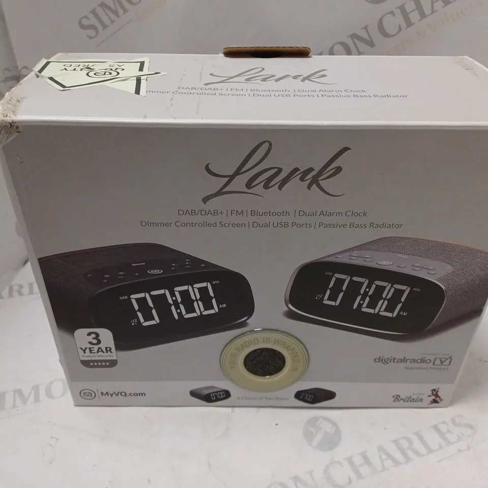 BOXED LARK DAB/DAB+| FM | BLUETOOTH DUAL ALARM CLOCK