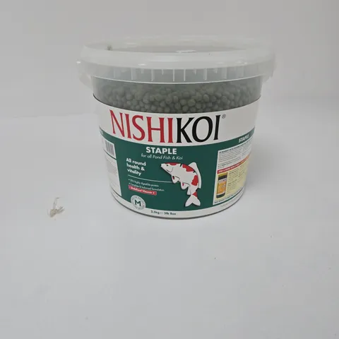 NISHIKOI STAPLE POND FISH FOOD – 2.5KG TUB FOR ALL POND FISH & KOI