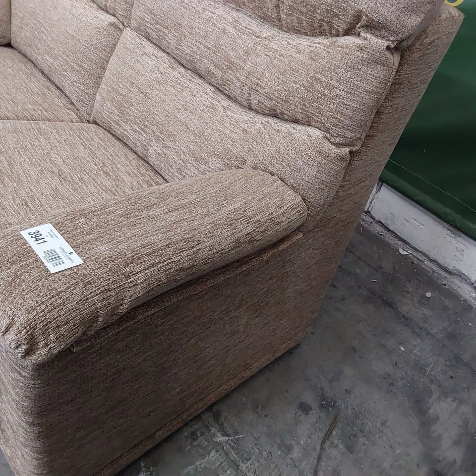 QUALITY BRITISH DESIGNER G PLAN MALVERN TWO SEATER SOFA BOUCLE COCOA FABRIC 