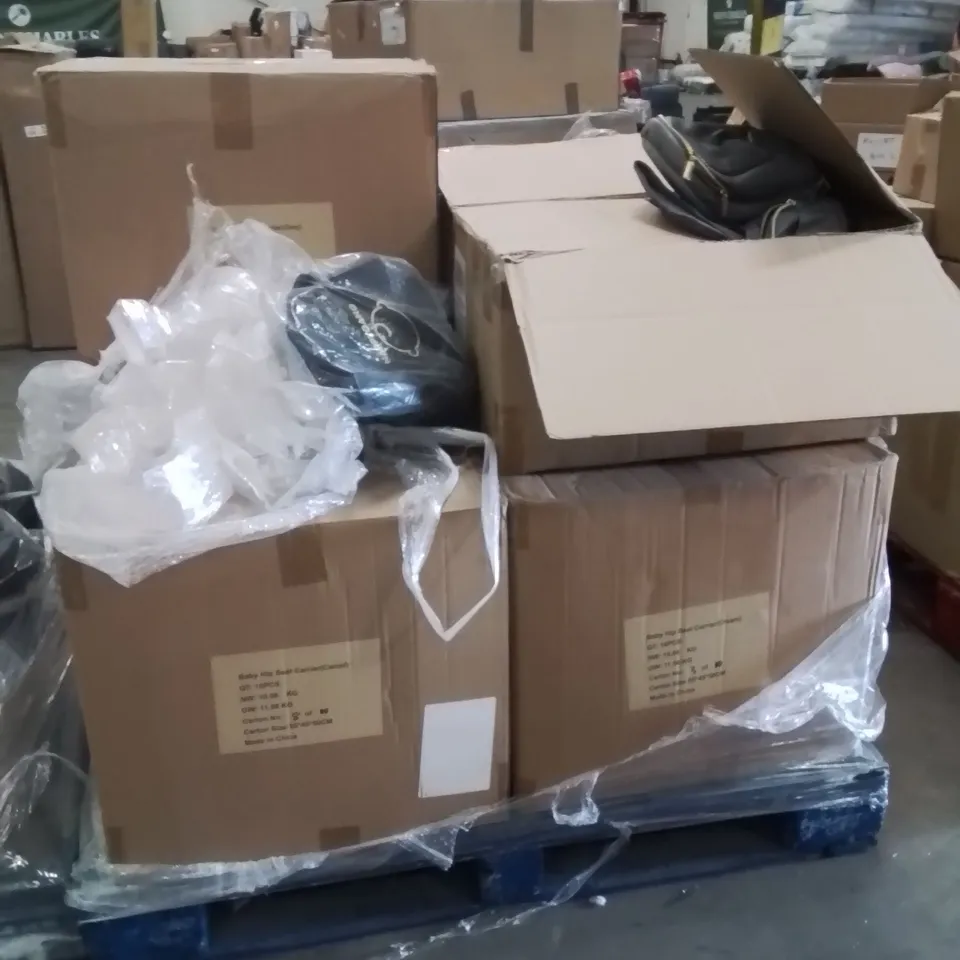 PALLET TO CONTAIN APPROXIMATELY 80 NAPPYGANG BABY HIP CARRIER BAGS