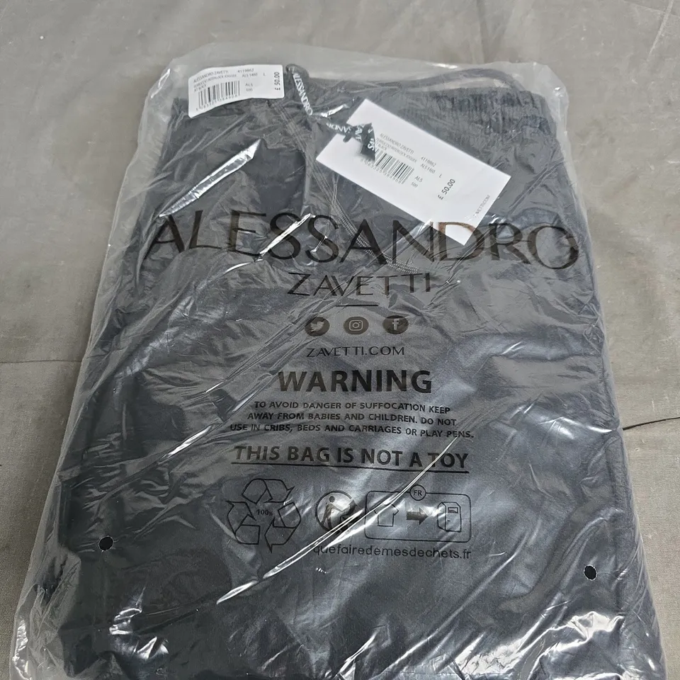 ALESSANDRO ZAVETTI FERRUCCIO INTERLOCK JOGGER – JET BLACK