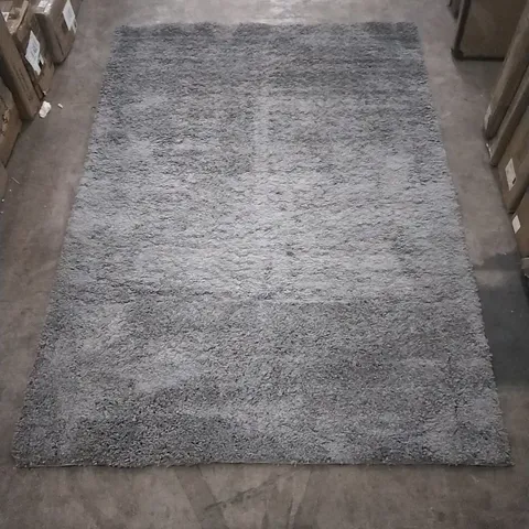 GREY SHAG RUG 227CM X 158CM 
