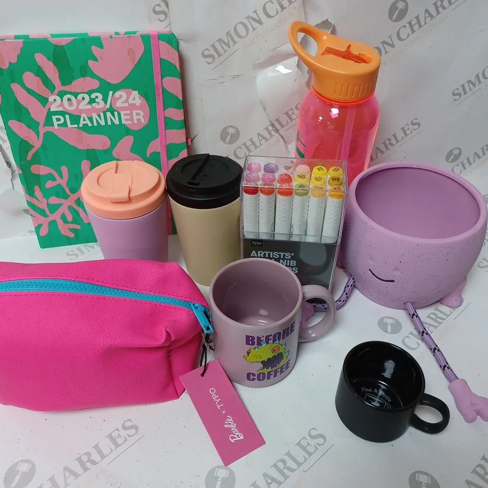 APPROXIMATELY 9 COTTON ON ITEMS INCLUDING 2023/2024 PLANNER, BARBIE PENCIL CASE, ARTIST MARKERS