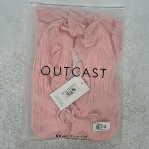 BAGGED OUTCAST BELEN MINI DRESS IN BABY PINK SIZE LARGE