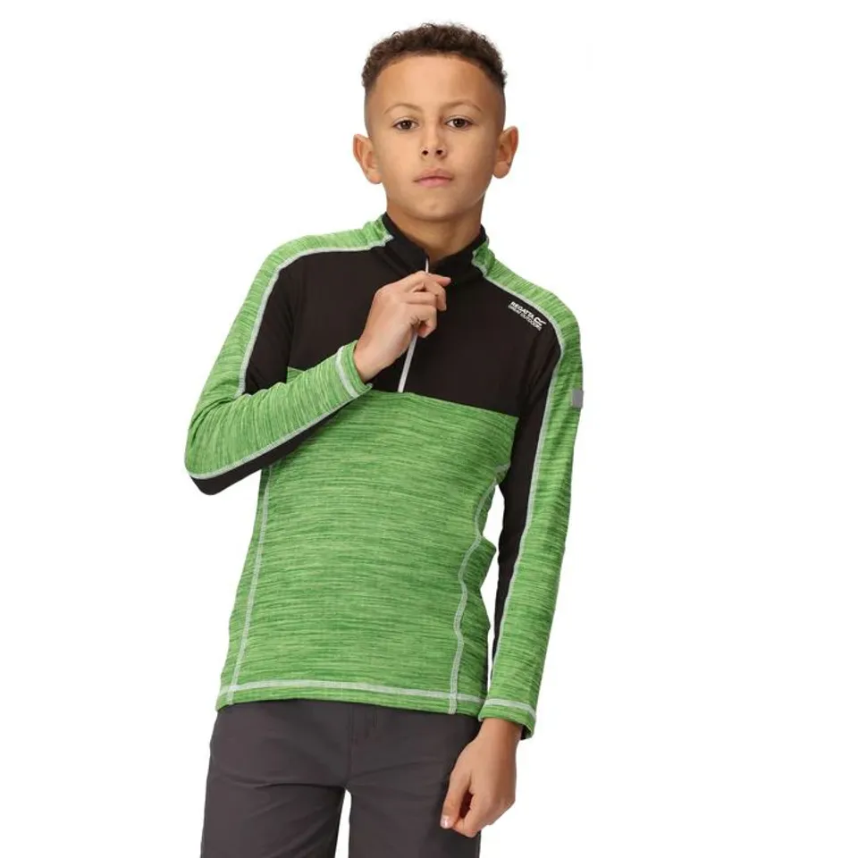BRAND NEW REGATTA KIDS HEWLEY HALF ZIP FLEECE IN JASMINE GREEN - 7-8YRS
