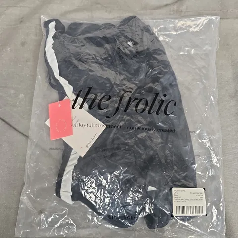 BAGGED THE FROLIC EXCLUSIVE CUPPED SWIMSUIT WITH FRILL DETAIL IN BLACK - UK 12