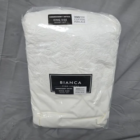 BIANCA FINE LINENS KING SIZE DUVET SET – 200 THREAD COUNT COTTON PERCALE