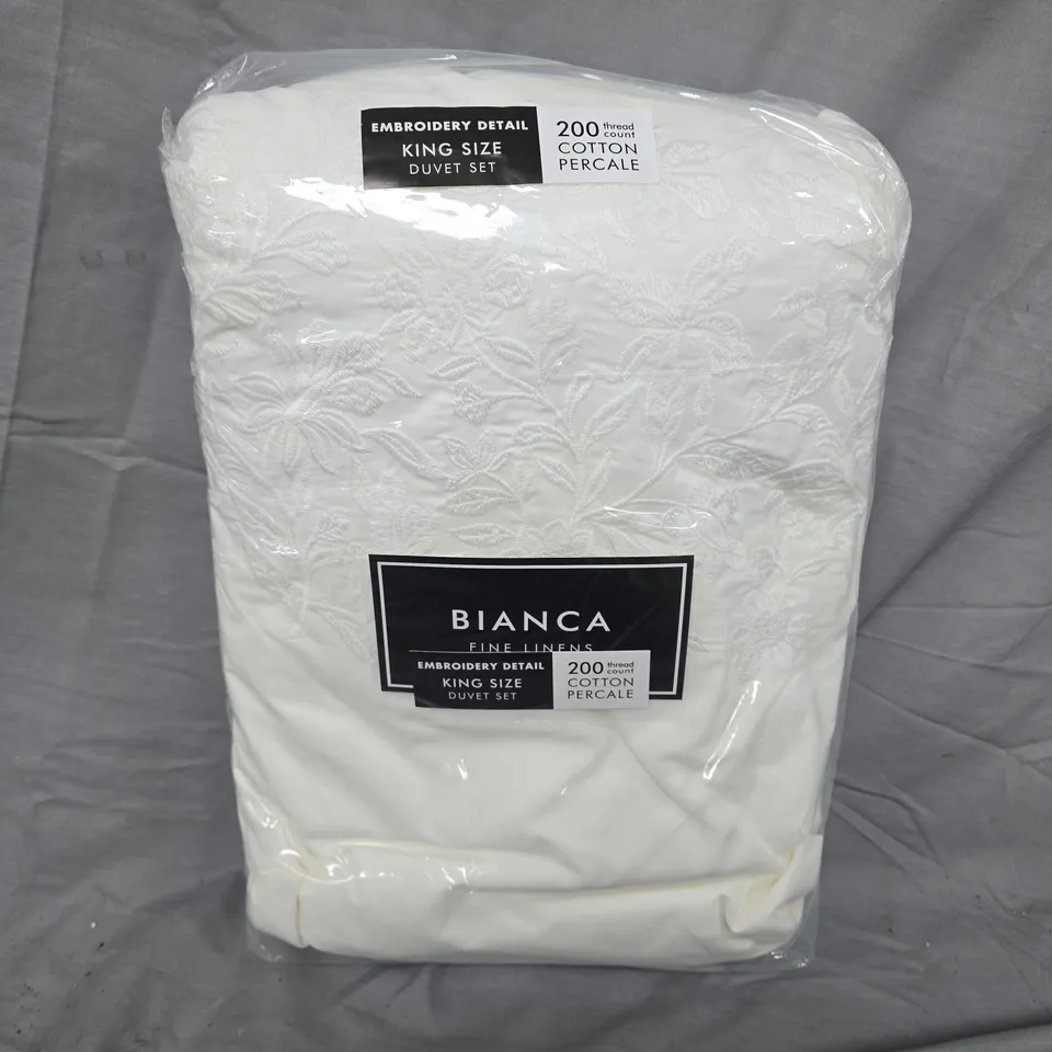 BIANCA FINE LINENS KING SIZE DUVET SET – 200 THREAD COUNT COTTON PERCALE