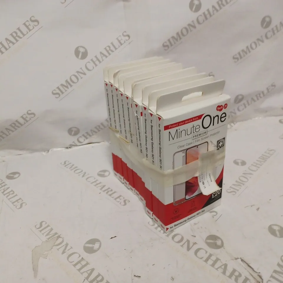 LOT OF 13 MINUTE ONE CLEAR CASE & SCREEN PROTECTOR KITS FOR SAMSUNG GALAXY S21+5G