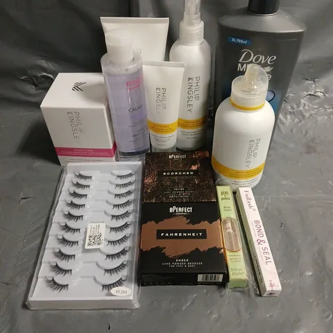 APPROXIMATELY 20 ASSORTED HEALTH & BEAUTY PRODUCTS TO INCLUDE PHILIP KINGSLEY BODY BUILDING SHAMPOO, BPERFECT LUXE POWDER BRONZER, PIXI BROW TAMER, ETC