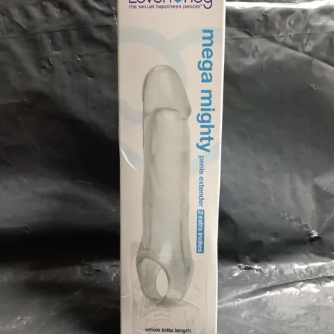 BOXED LOVEHONEY MEGA MIGHTY PENIS EXTENDER – 2 EXTRA INCHES