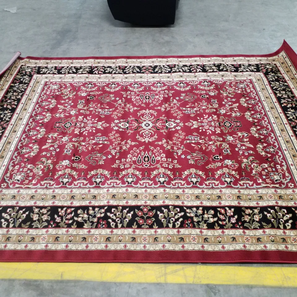 QUALITY DESIGNER SAFAVIEH LYNDHURST RUG IN RED/BLACK - 235×305CM