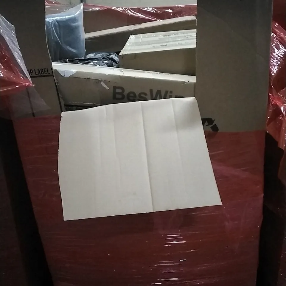 PALLET OF HOUSEHOLD ITEMS TO INCLUDE MIRRORS,  BATHTUB TRAY, CLOTHES DRYER  AND OTHER ASSORTED ITEMS...