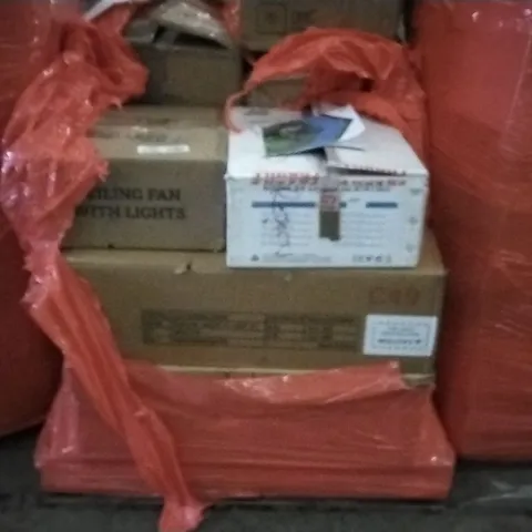 PALLET OF ASSORTED PRODUCTS TO INCLUDE; KHONS CHARGING STATION, DINING CHAIRS AND CEILING FAN
