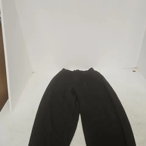BERSHKA BLACK DRAWSTRING JOGGER TROUSERS – EU 40 / US L BARREL LEG 