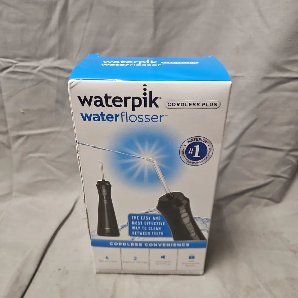 BOXED AND SEALED WATERPIK WATER FLOSSER CORDLESS PLUS