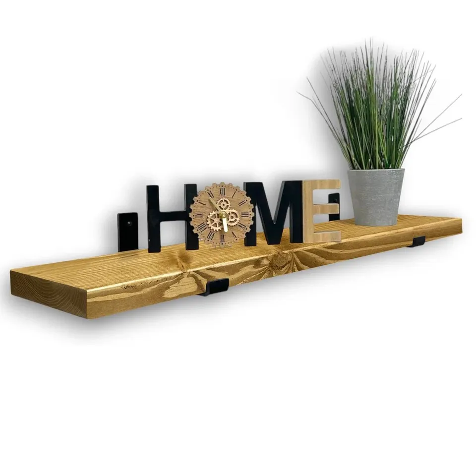 BOXED BEYERVILLE WOODEN SHELF HANDCRAFTED WALL-MOUNTED (1 BOX)