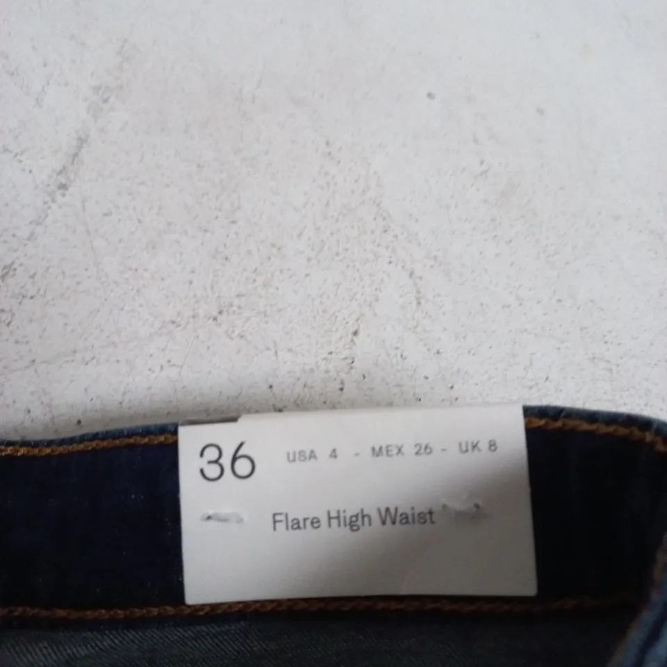 STRADIVARIUS WOMEN'S JEANS – FLARE HIGH WAIST, UK 8 (EU 36) – DENIM