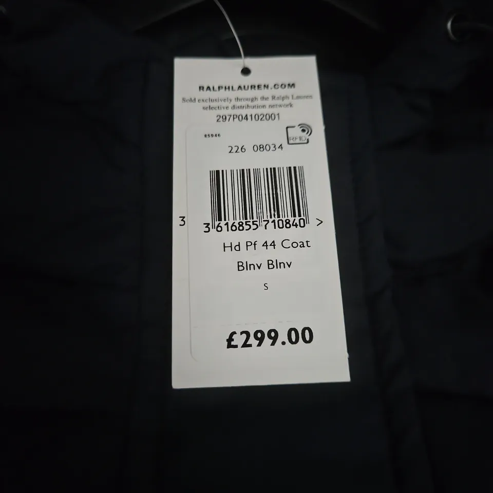 RALPH LAUREN LAUREN STRETCH PUFFER COAT, NAVY – UK SIZE S – MEN'S