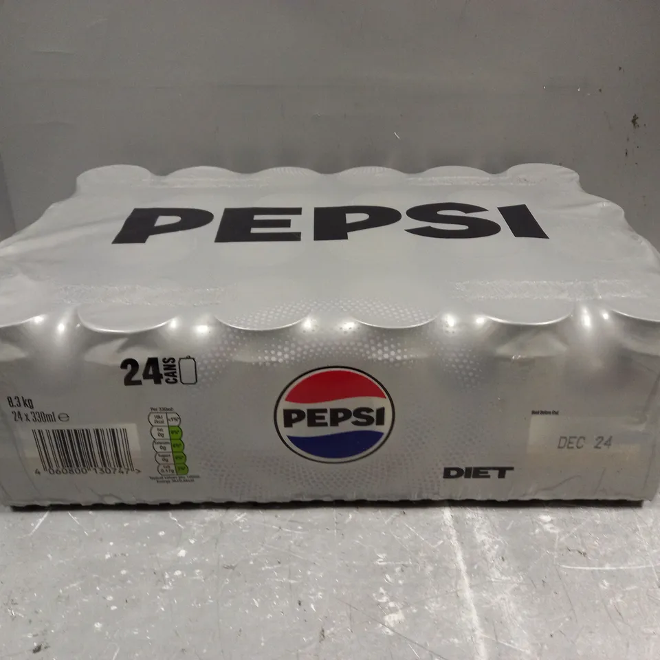 SEALED 24 X DIET PEPSI CANS - 24 X 330ML - COLLECTION ONLY 