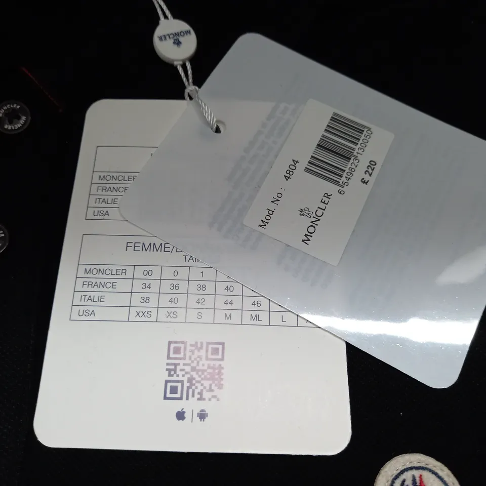 MONCLER BLACK POLO SHIRT - S