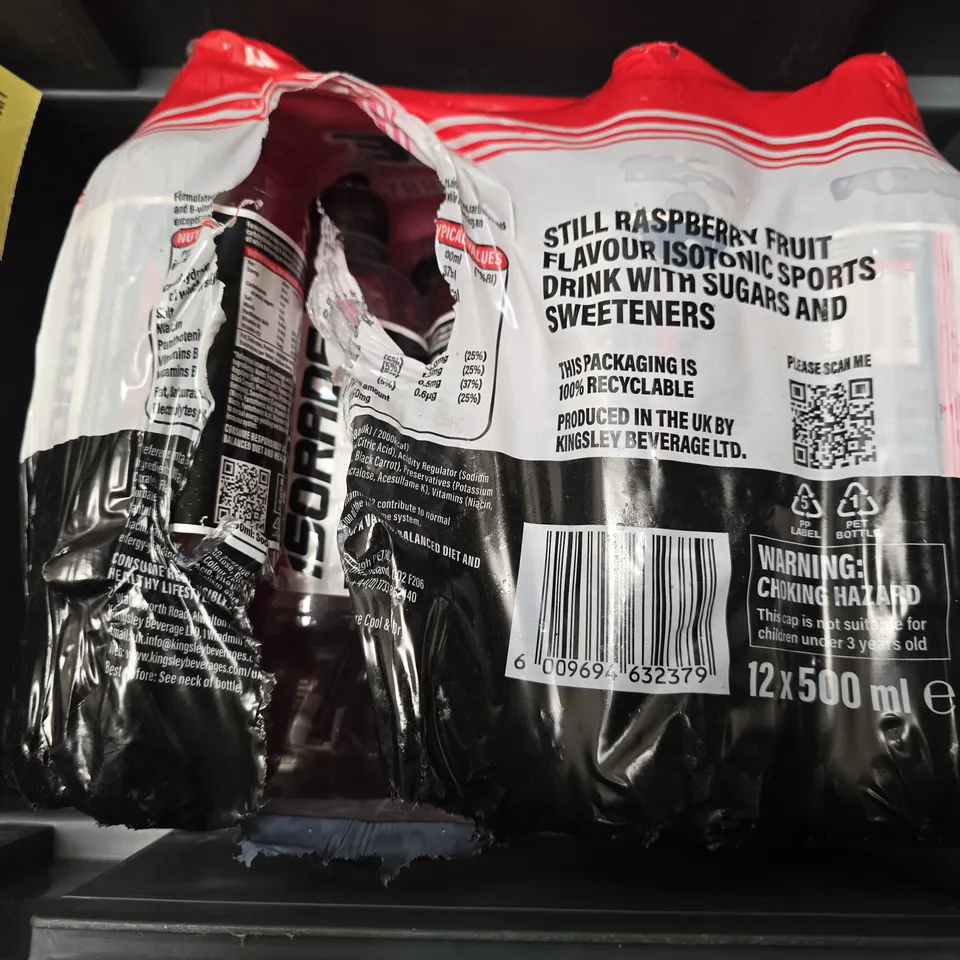 TOTE OF APPROXIMATELY 10 ISORADE ISOTONIC RASPBERRY 