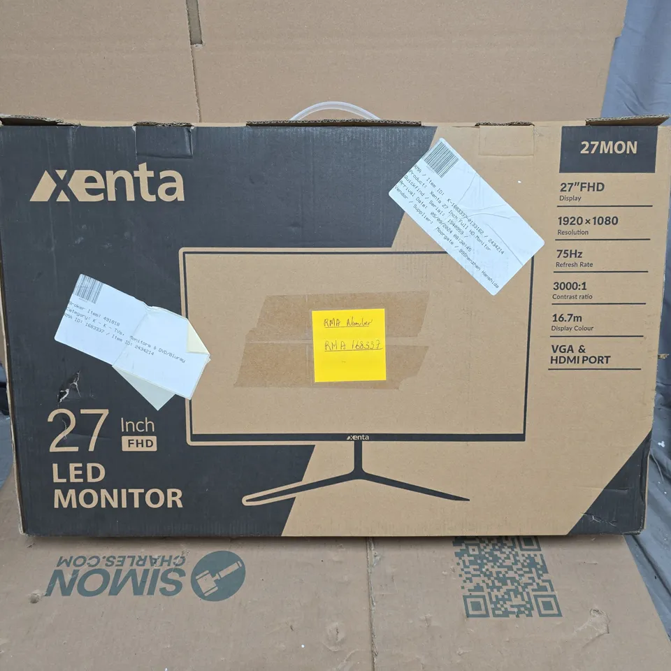 XENTA 27-INCH LED MONITOR – FULL HD (1920X1080) - BOXED 