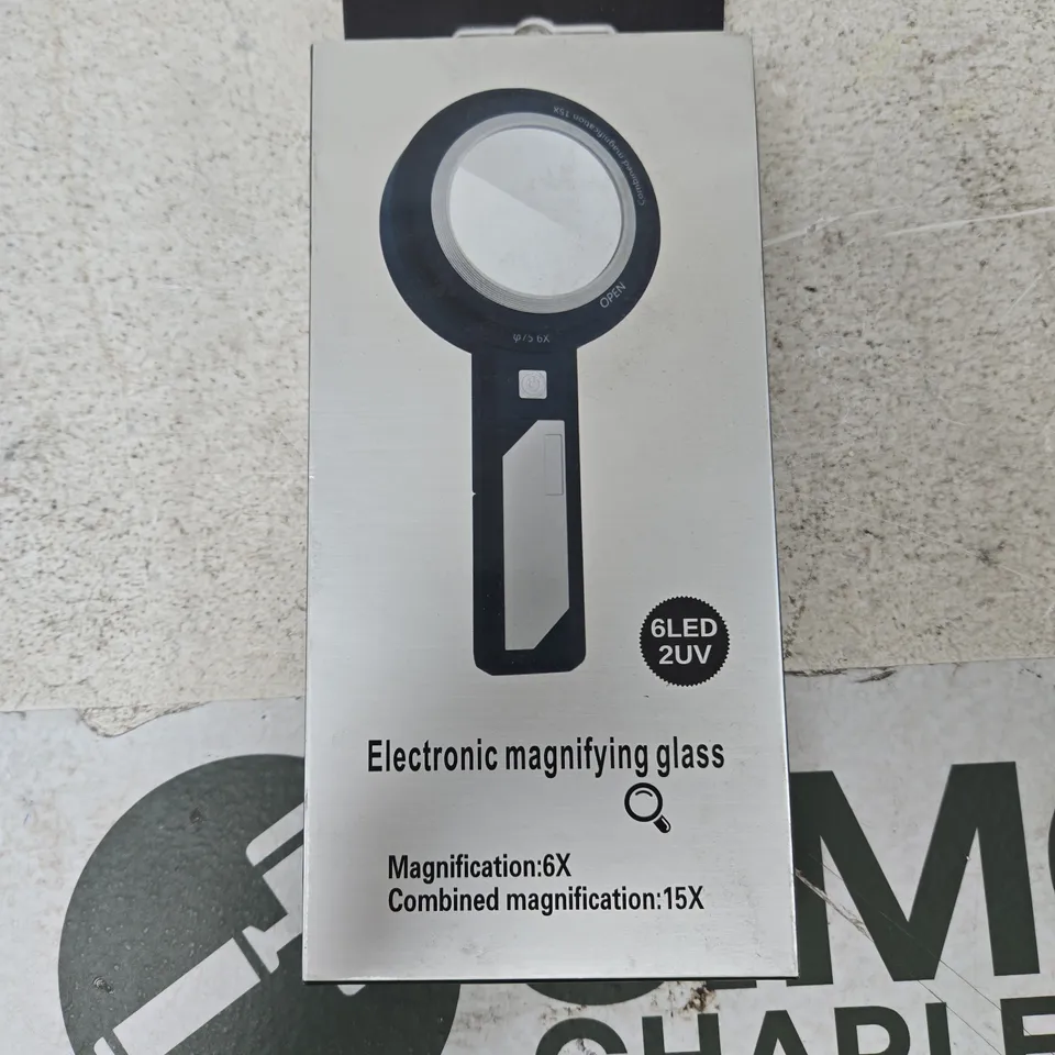 ELECTRONIC MAGNIFYING GLASS WITH 6LED/2UV – HANDHELD