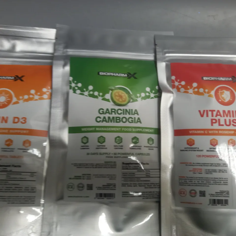 LOT OF 8 ASSORTED FOOD SUPPLEMENTS TO INCLUDE CBD GUMMIES, SEAMOSS COMPLEX, DONG QUAI AND GARCINIA CAMBOGIA